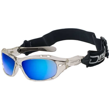  Wetglass Curl II-Crystal-Grey|Blue Mirror Polarised Sunglasses