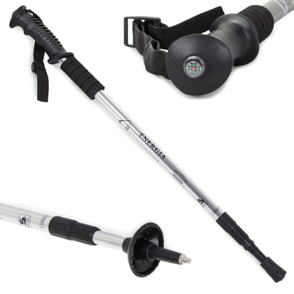 Nordic Walking Trekking Pole With A Compass