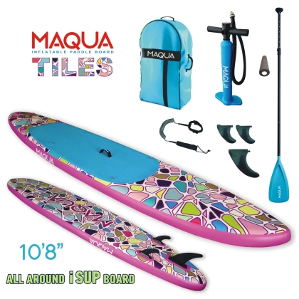Maqua Tiles 10'8" Inflatable Stand Up Paddle Board