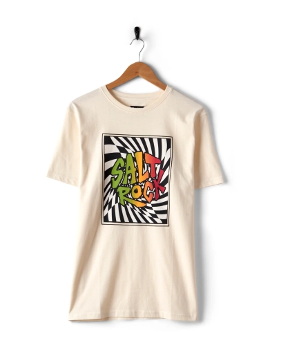 Saltrock Warp Logo Mens T-Shirt Cream