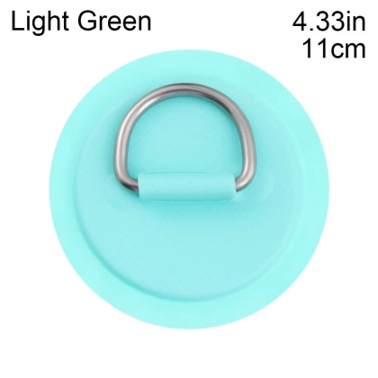 Surfboard SUP Kayak Dinghy Boat PVC Patch With Stainless Steel D Ring Pad Bungee Rope Kit Light Green 11 cm