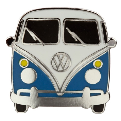 Collectable Volkswagen VW T1 Camper Bus Blue Enamel Pin Badge