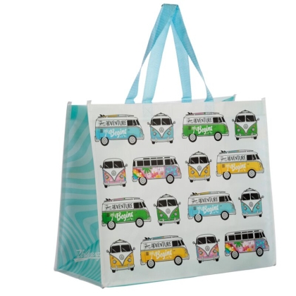 Volkswagen VW T1 Camper Bus Summer Surf Reusable Shopping Bag