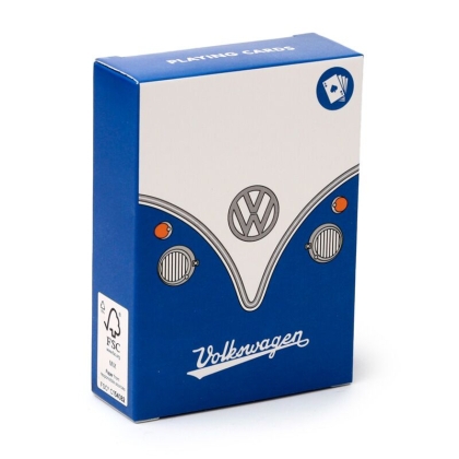 Blue Volkswagen VW T1 Camper Bus Standard Playing Card Deck