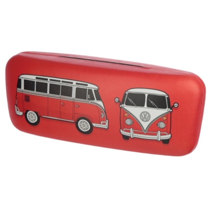 Glasses/Sunglasses Case Volkswagen VW T1 Camper Bus Red