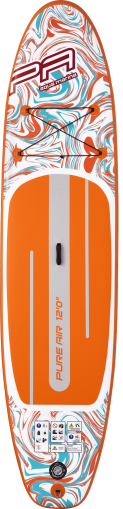 Pure Air All-Round iSUP Coast 12'0" with adjustable aluminum SUP/KAYAK 4T paddle and safety leash MiniCombo Orange