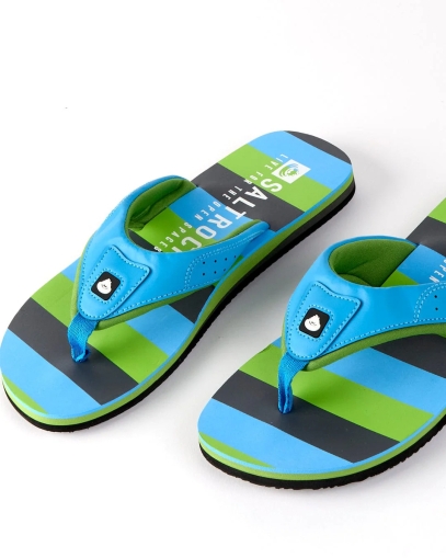 Saltrock Striped Mens Flip Flops Blue