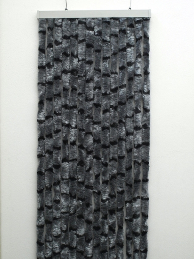 Fleecedecke für Camper und Wohnwagen 56x205cm Grau/Schwarz