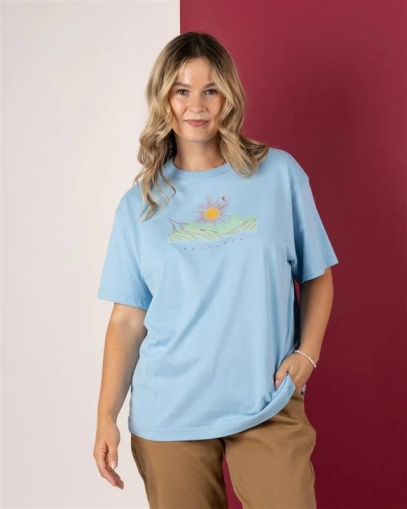 Saltrock Horizon Womens Oversized Short Sleeve T-Shirt Light Blue