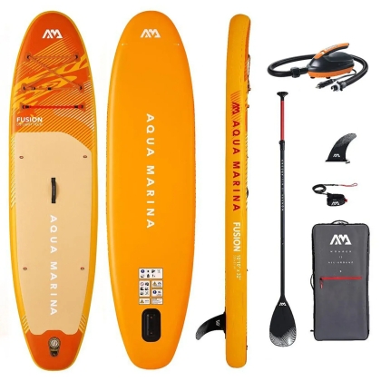 Стендъп падъл борд Aqua Marina Fusion 10’10″ с електрическа помпа