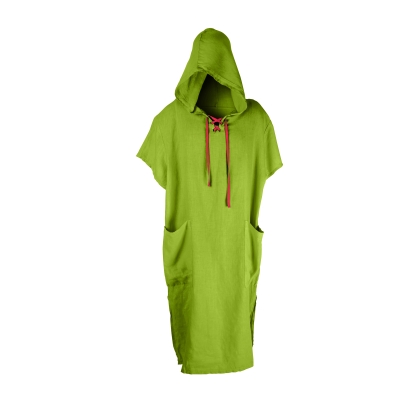 Colour Monk Linen Changing Poncho Green Day