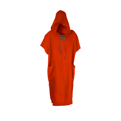 Colour Monk Shaman Linen Changing Poncho Red Clay