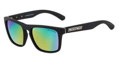 Monza-Satin Black-Grey|Green Fusion Mirror Polarised Sunglasses