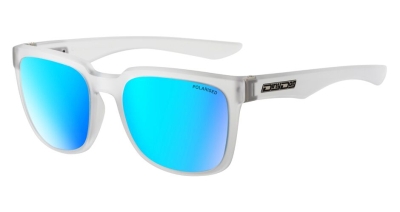 Blade - Satin Crystal Clear-Grey|Ice Blue Mirror Polarised Sunglasses