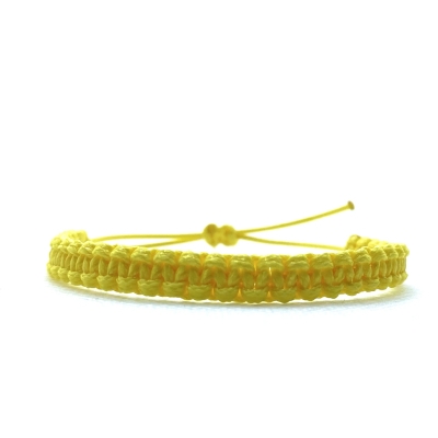 Жълта ръчно изработена дамска гривна Happy Knots