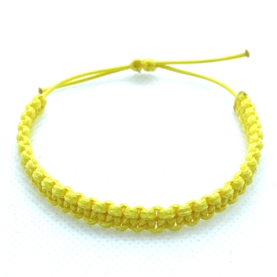 Жълта ръчно изработена дамска гривна Happy Knots