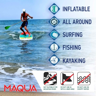 Maqua Kayak 10’8” Inflatable Stand Up Paddle Board