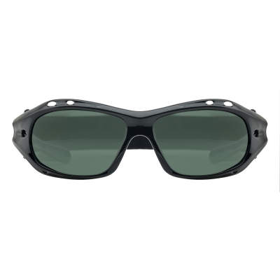 Wetglass Curl II Floating-Black-Green Polarised Sunglasses