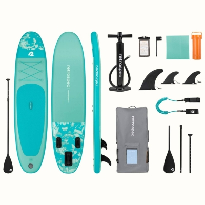 Retrospec Weekender 10' Plus Inflatable Paddle Board (Seafoam Tiedye)