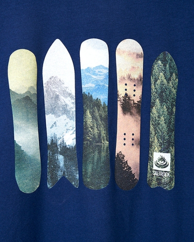 Тениска Saltrock Snowboards в тъмно синьо