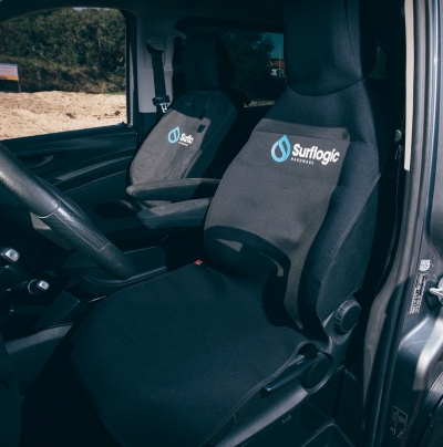 Предпазен и неормокаем неопренов калъф за седалка за кола Surflogic единичен в черно