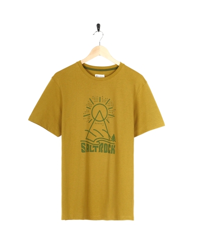 Saltrock Geo Peak Mens Short Sleeve T-Shirt Yellow