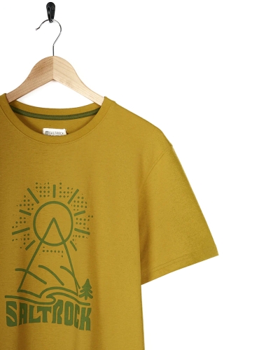 Saltrock Geo Peak Mens Short Sleeve T-Shirt Yellow