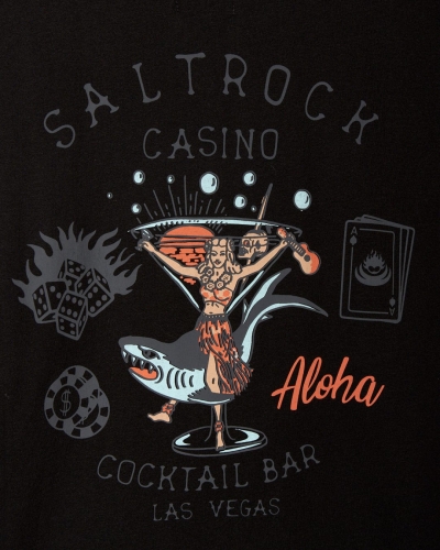 Saltrock Vegas Cocktail Mens Short Sleeve T-Shirt Black