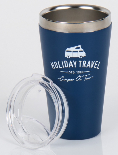 Holiday Travel Thermo Vacuum Cup 550ml with Lid Blue