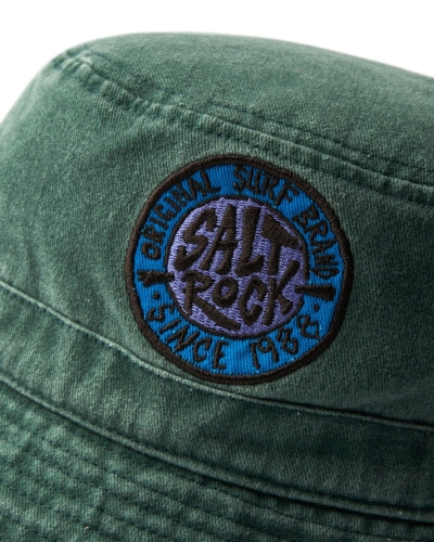 Saltrock Retro Stripe Bucket Hat Green