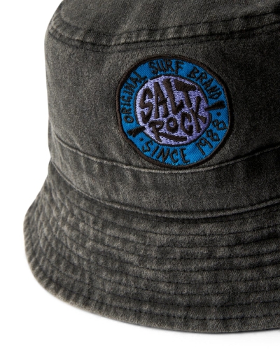 Saltrock Retro Stripe Bucket Hat Dark Grey