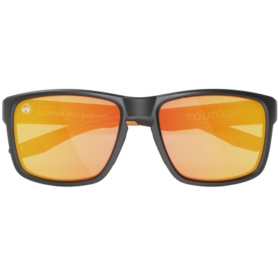 MowMow Floater - 003 Sunglasses Matte Black Frame | Orange Lens
