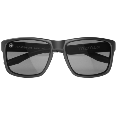 Непотъващи слънчеви очила MowMow Floater - 001 с матова черна рамка и черни стъкла