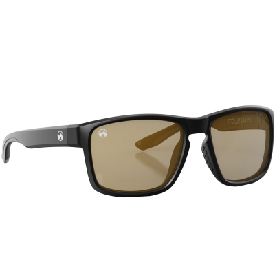 Непотъващи слънчеви очила MowMow Floater - 004 с матова черна рамка и кехлибарени стъкла