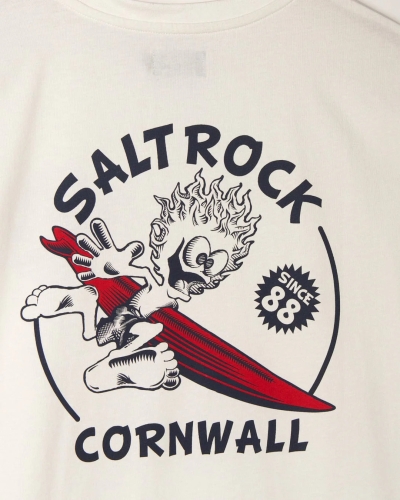 Тениска Saltrock Wave Rider Cornwall в бяло