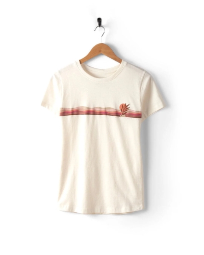 Saltrock Wavey Stripe Womens T-Shirt Cream