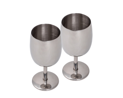 Stainless Steel Wine Goblet Set of 2