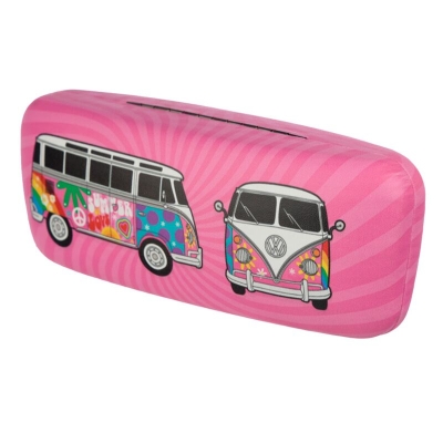 Glasses/Sunglasses Case Volkswagen VW T1 Camper Bus Pink