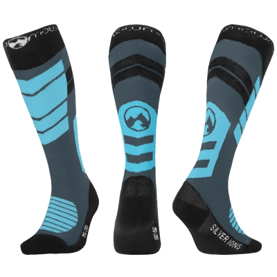 MowMow Ibex Snow Socks Cotton With Silver Ions Size 35-38 Aqua