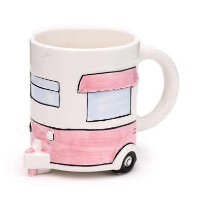 Home Is Where You Park It Caravan Ceramic Shaped Mug Blue