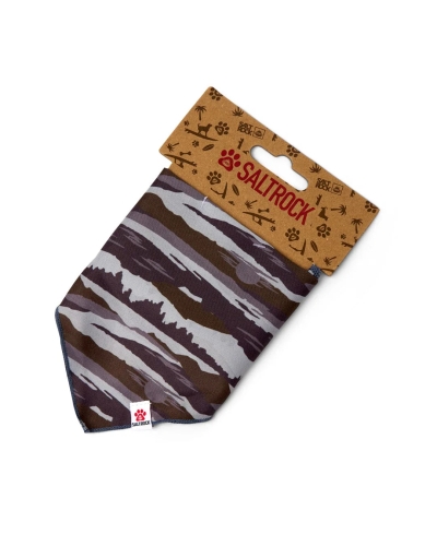 Зелена бандана за домашни любимци Saltrock Camo Stripe