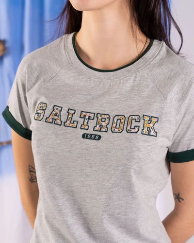 Тениска Saltrock Campus Floral в сиво