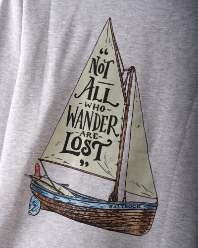 Saltrock Lost Ships Mens Pop Hoodie Grey
