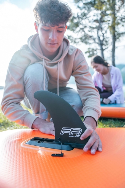 Pure Air All-Round iSUP Coast 10'10" with adjustable aluminum SUP/KAYAK 4T paddle and safety leash Minicombo (Orange)