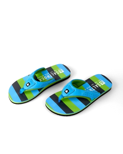 Saltrock Striped Mens Flip Flops Blue