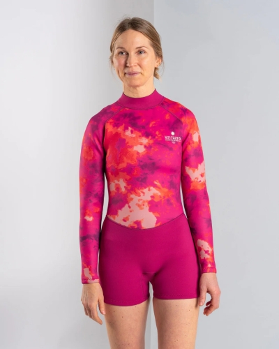 Saltrock Peace Tie Dye Γυναικεία Κοντή Στολή Καταδύσεων Ροζ