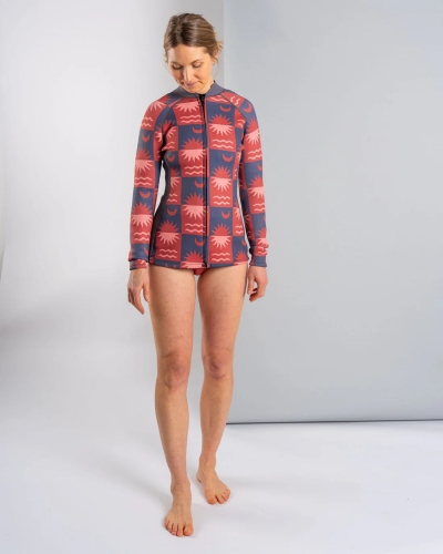 Saltrock Equinox Womens Wetsuit Jacket Dark Grey/Orange