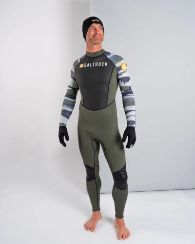 Saltrock Camo Stripe 3/2 Full Wetsuit Green