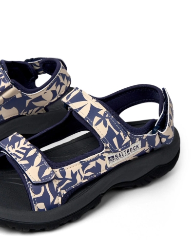 Saltrock Walkabout Balance Womens Floral Hiking Sandal Blue