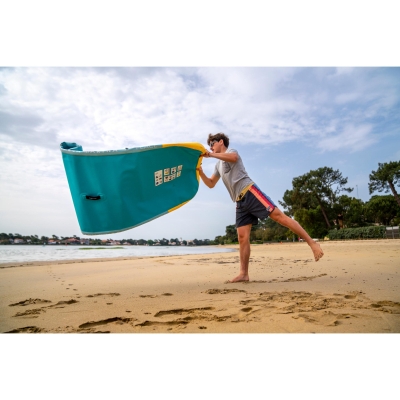 Aqua Marina Peace Summer Vacation Inflatable Fitness Mat with Carry Strap